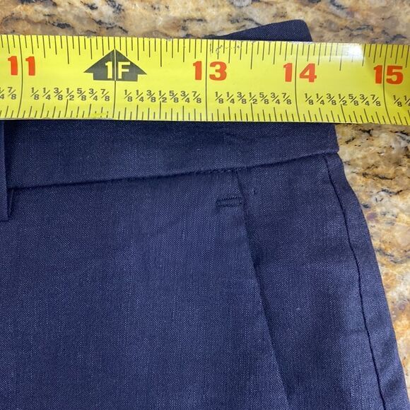 Theory Linen Blend Dark Gray High Rise Shorts size 2 - Picture 8 of 11